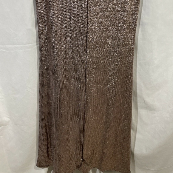 NEW XSCAPE [ 8 ] Allover Sequin Crisscross Halter‎ Gown in Glittery - Picture 10 of 12